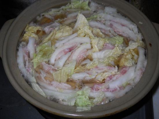 豚バラ白菜鍋 (1)